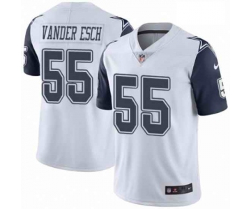 Men's Womens Youth Kids Dallas Cowboys #55 Leighton Vander Esch White Stitched NFL Limited Rush Jersey