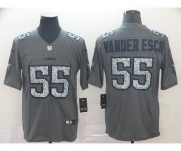 Nike Cowboys 55 Leighton Vander Esch Gray Camo Vapor Untouchable Limited Jersey