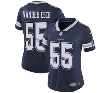 Nike Cowboys #55 Leighton Vander Esch Navy Blue Team Color Women's Stitched NFL Vapor Untouchable Limited Jersey