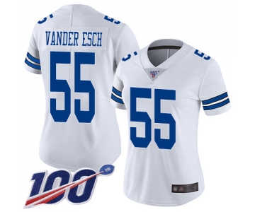 Nike Cowboys #55 Leighton Vander Esch White Women's Stitched NFL 100th Season Vapor Limited Jersey