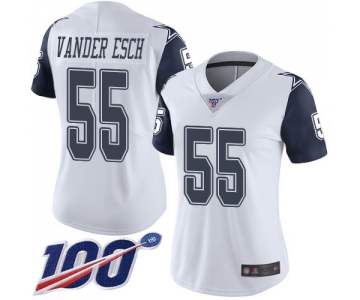 Nike Cowboys #55 Leighton Vander Esch White Women's Stitched NFL Limited Rush 100th Season Jersey