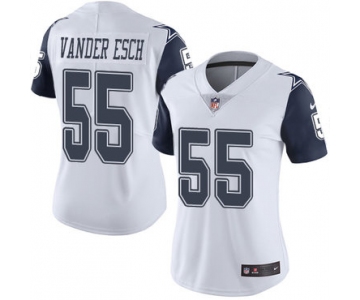 Nike Cowboys #55 Leighton Vander Esch White Women's Stitched NFL Limited Rush Jersey