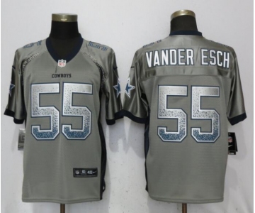 Nike Dallas Cowboys #55 Leighton Vander Esch Gray Drift Fashion Elite Jersey