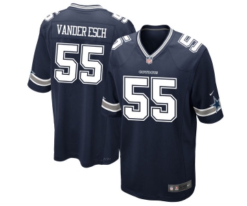 Nike Dallas Cowboys #55 Leighton Vander Esch Navy 2018 NFL Draft Pick Elite Jersey