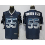 Nike Dallas Cowboys #55 Leighton Vander Esch Navy Drift Fashion Elite Jersey