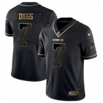 Men's Black Dallas Cowboys #7 Trevon Diggs Golden Edition Limited Stitched Jersey