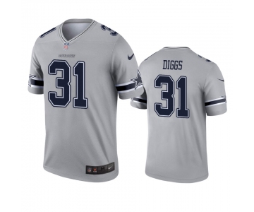 Men's Dallas Cowboys #31 Trevon Diggs Gray Inverted Legend Jersey