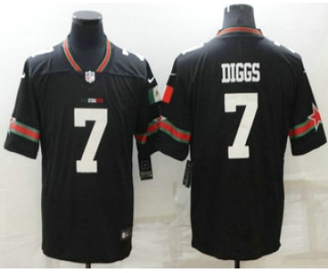 Men's Dallas Cowboys #7 Trevon Diggs Black Mexico 2021 Vapor Untouchable Stitched Nike Limited Jersey