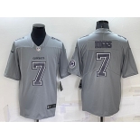 Men's Dallas Cowboys #7 Trevon Diggs LOGO Grey Atmosphere Fashion 2022 Vapor Untouchable Stitched Nike Limited Jersey