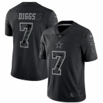 Men's Womens Youth Kids Dallas Cowboys #7 Trevon Diggs Black Reflective Nike Limited Nike Jersey