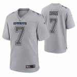 Men's Womens Youth Kids Dallas Cowboys #7 Trevon Diggs Game Gray Atmosphere Jersey