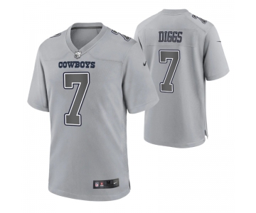 Men's Womens Youth Kids Dallas Cowboys #7 Trevon Diggs Game Gray Atmosphere Jersey