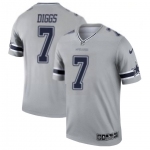 Men's Womens Youth Kids Dallas Cowboys #7 Trevon Diggs Gray Stitched NFL Limited Inverted Legend Jersey