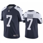 Men's Womens Youth Kids Dallas Cowboys #7 Trevon Diggs Navy Blue Thanksgiving Stitched NFL Vapor Untouchable Limited Throwback Jersey