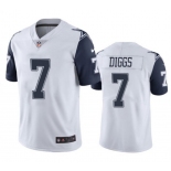 Men's Womens Youth Kids Dallas Cowboys #7 Trevon Diggs White Stitched NFL Limited Rush Jersey