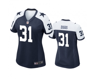 Women's Dallas Cowboys #31 Trevon Diggs Navy Alternate Game Jersey