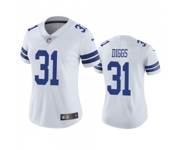 Women's Dallas Cowboys #31 Trevon Diggs White Vapor Untouchable Limited Jersey