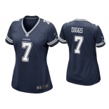 Women's Dallas Cowboys #7 Trevon Diggs Navy Vapor Untouchable Limited Stitched Jersey(Run Small)