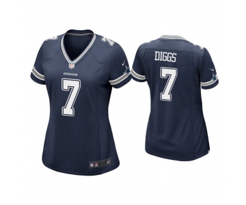 Women's Dallas Cowboys #7 Trevon Diggs Navy Vapor Untouchable Limited Stitched Jersey(Run Small)