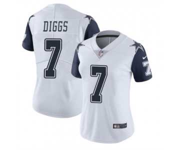 Women's Dallas Cowboys #7 Trevon Diggs White Thanksgiving Vapor Untouchable Limited Stitched Jersey(Run Small)