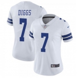 Women's Dallas Cowboys #7 Trevon Diggs White Vapor Untouchable Limited Stitched Jersey(Run Small)