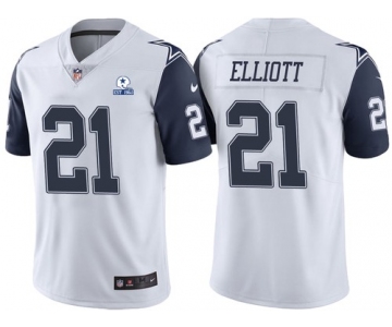 Men Dallas Cowboys #21 Ezekiel Elliott Color Rush 60th Anniversary Vapor Untouchable Stitched NFL Nike Limited Jersey