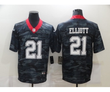 Men's Dallas Cowboys #21 Ezekiel Elliott 2020 Camo Limited Stitched Nike NFL Jersey