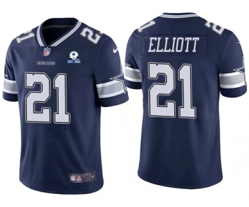 Men's Dallas Cowboys #21 Ezekiel Elliott 60th Anniversary Navy Vapor Untouchable Stitched NFL Nike Limited Jersey