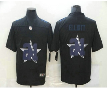 Men's Dallas Cowboys #21 Ezekiel Elliott Black 2020 Shadow Logo Vapor Untouchable Stitched NFL Nike Limited Jersey