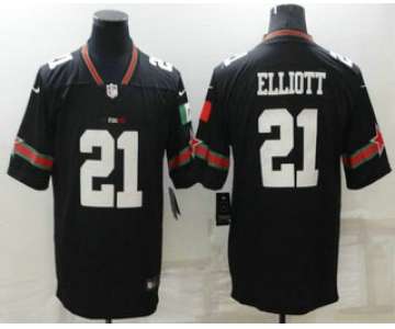 Men's Dallas Cowboys #21 Ezekiel Elliott Black Mexico 2021 Vapor Untouchable Stitched Nike Limited Jersey