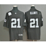 Men's Dallas Cowboys #21 Ezekiel Elliott Black Olive 2019 Salute To Service Stitched NFL Nike Limited Jersey