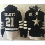 Men's Dallas Cowboys #21 Ezekiel Elliott Navy Blue Team Color 2016 NFL Hoodie