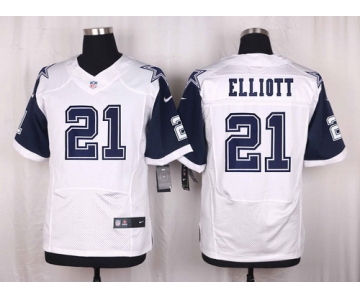 Men's Dallas Cowboys #21 Ezekiel Elliott Nike White Color Rush 2015 NFL Elite Jersey