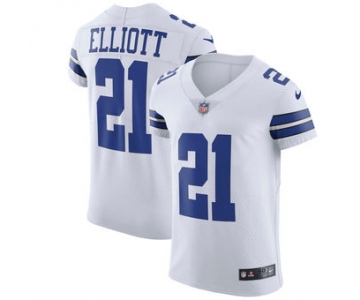 Men's Dallas Cowboys Ezekiel Elliott Nike White Vapor Untouchable Elite Jersey