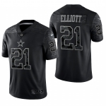 Men's Womens Youth Kids Dallas Cowboys #21 Ezekiel Elliott Black Reflective Nike Limited Nike Jersey