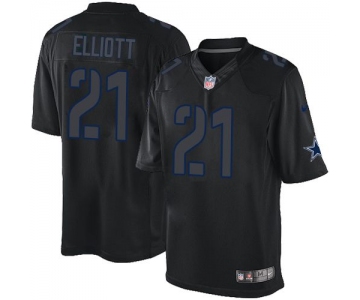 Nike Cowboys #21 Ezekiel Elliott Black Men's Stitched NFL Impact Limited Jersey