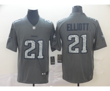 Nike Cowboys 21 Ezekiel Elliott Gray Camo Vapor Untouchable Limited Jersey