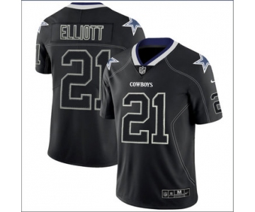 Nike Dallas Cowboys #21 Ezekiel Elliott Black Shadow Legend Limited Jersey