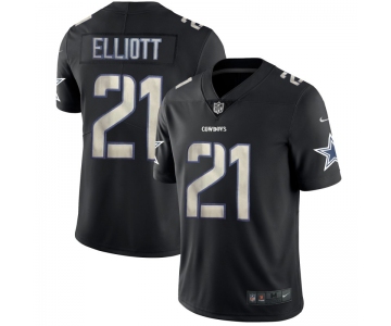 Nike Dallas Cowboys #21 Ezekiel Elliott Black Vapor Impact Limited Jersey