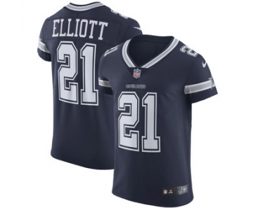 Nike Dallas Cowboys #21 Ezekiel Elliott Vapor Untouchable Elite Navy Blue Jersey