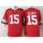 Ohio State Buckeyes #15 Ezekiel Elliott 2015 Playoff Rose Bowl Special Event Diamond Quest Red Jersey