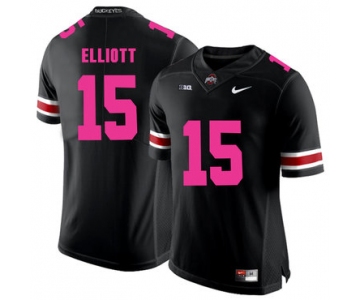 Ohio State Buckeyes 15 Ezekiel Elliott Black 2018 Breast Cancer Awareness College Football Jersey