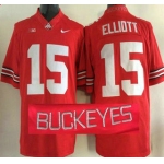 Ohio State Buckeyes #15 Ezekiel Elliott Red 2015 College Football Nike Limited Jersey