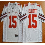 Ohio State Buckeyes #15 Ezekiel Elliott White 2015 College Football Nike Limited Jersey