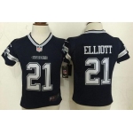 Toddler Dallas Cowboys #21 Ezekiel Elliott Navy Blue Team Color Stitched NFL Nike Game Jersey