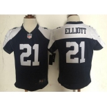 Toddler Dallas Cowboys #21 Ezekiel Elliott Navy Blue Thanksgiving Stitched NFL Nike Game Jersey