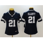 Women's Dallas Cowboys #21 Ezekiel Elliott Navy Blue 2017 Vapor Untouchable Stitched NFL Nike Limited Jersey