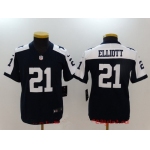 Youth Dallas Cowboys #21 Ezekiel Elliott Navy Blue Thanksgiving 2017 Vapor Untouchable Stitched NFL Nike Limited Jersey