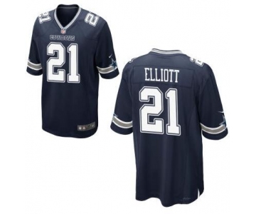 Youth Dallas Cowboys #21 Ezekiel Elliott Nike Navy 2016 Draft Pick Game Jersey