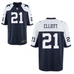 Youth Dallas Cowboys #21 Ezekiel Elliott Nike Navy Blue Thanksgivings 2016 Draft Pick Game Jersey